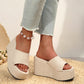 🌸Spring Sale 60% OFF🐆👡Women's Open-Toe Slip-On Platform Wedge Sandals✨🎁