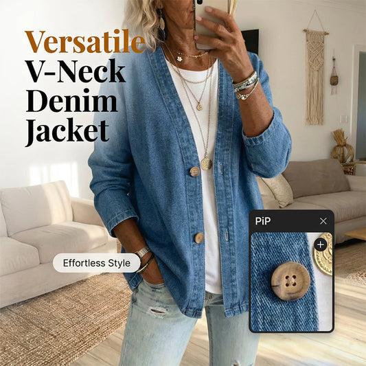 🌸Spring Sale 60% OFF🧥👖Women's Classic Button Front Denim Jacket✨