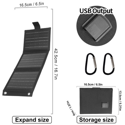 🔥Last Day Sale 60% OFF⏰☀️🔋Portable Solar Panel with USB Charging🏕️