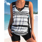 🏖️Summer Hot Sale 60% OFF🏝️🩱Women's Tummy Control Tankini Set with Built-In Bra – Flattering Boho Swimwear with Shorts