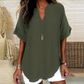 🏖️Summer Hot Sale 60% OFF🏝️👕🌟Fashion Loose Solid Color Short Sleeve Top