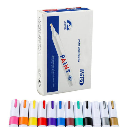 🔥Last Day Sale 60% OFF⏰✏️🎨12 Colors Waterproof Paint Marker for Car Tire🚗🛞