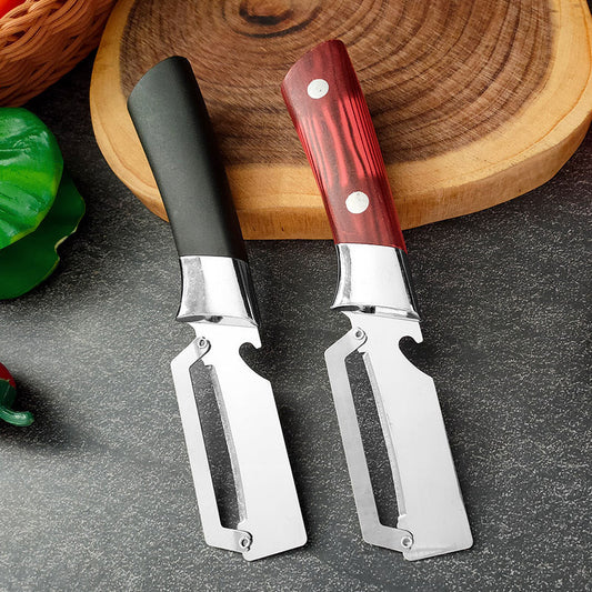 🔪 Tired of dull peelers? Meet our Thickened Stainless Steel Multi-Peeler – razor-sharp, ergonomic, peels & juliennes. Upgrade your kitchen today! 🥒
