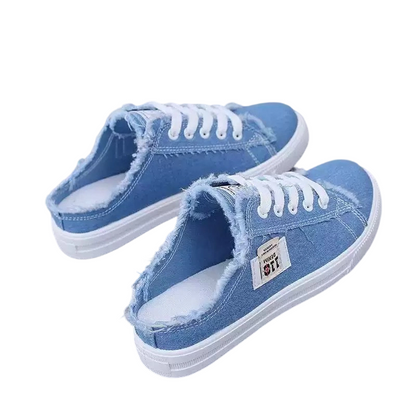 🔥Last Day Sale 60% OFF⏰👟👖Women's Denim Mule Trainers – Easy Slip-On, Comfortable Sole & Perfect for a Casual Summer Look ☀️