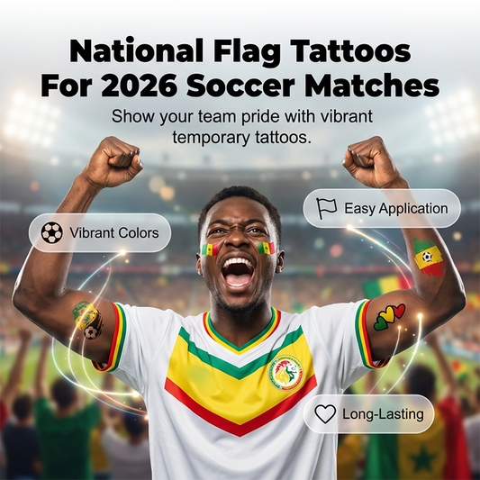 🏆World Cup Fan Gear Sale⚽🔥National Flag Tattoos For 2026 Soccer Matches🥳