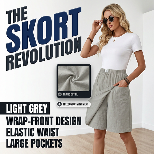 ⌛Limited Time Sale 50% OFF🔥🌿Flattering Asymmetrical Skort with Essential Pockets – Skirt Elegance Meets Shorts Practicality