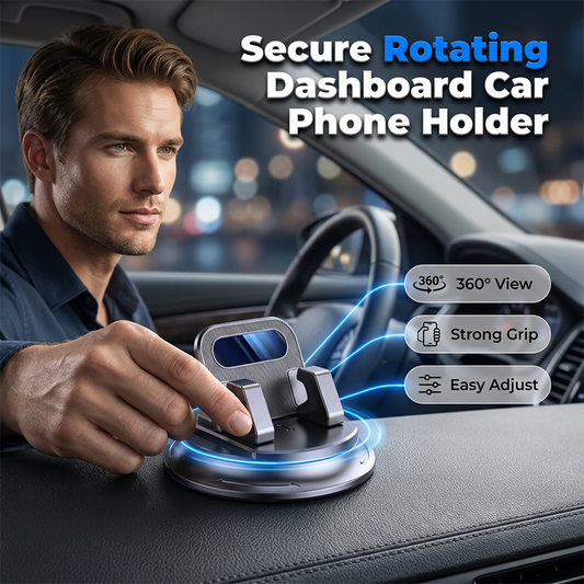 ⌛LIMITED-TIME 50% OFF! 💥📱Rotating Dashboard Car Phone Holder – Secure, 360°, Easy Install 🔧