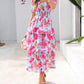 🔥Summer Hot Sale 60% OFF💃Women's Floral Square Neck Puff Short Sleeve Smocked Tiered Dress