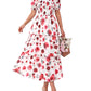 🔥Summer Hot Sale 60% OFF💃Women's Floral Square Neck Puff Short Sleeve Smocked Tiered Dress