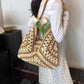 🔥Last Day Sale 60% OFF⏰🏝️🏖️Artisanal Woven Tote with Inner Lining🎁