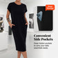 ⏳Limited-time 60% off⏰Women's T-Shirt Dress – Soft, Pockets, Effortless Midi👗