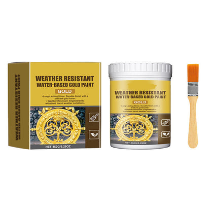 ⌛Last Day Special Pric🔥🛡️Weather-Resistant Water Based Metallic Gold Gloss Paint for Indoor & Outdoor Use🎨