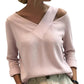 🔥Last Day Sale 60% OFF⏰👕Women's Asymmetrical V-Neck Cold Shoulder Top✨