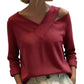 🔥Last Day Sale 60% OFF⏰👕Women's Asymmetrical V-Neck Cold Shoulder Top✨