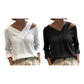 🔥Last Day Sale 60% OFF⏰👕Women's Asymmetrical V-Neck Cold Shoulder Top✨