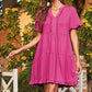 🏖️Summer Hot Sale 60% OFF🏝️👗Women's V Neck Ruffle Casual A-Line Flowy Swing Shift Dress
