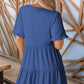 🏖️Summer Hot Sale 60% OFF🏝️👗Women's V Neck Ruffle Casual A-Line Flowy Swing Shift Dress