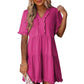 🏖️Summer Hot Sale 60% OFF🏝️👗Women's V Neck Ruffle Casual A-Line Flowy Swing Shift Dress