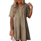 🏖️Summer Hot Sale 60% OFF🏝️👗Women's V Neck Ruffle Casual A-Line Flowy Swing Shift Dress