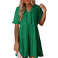 🏖️Summer Hot Sale 60% OFF🏝️👗Women's V Neck Ruffle Casual A-Line Flowy Swing Shift Dress