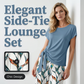 🌿👚👖 50% OFF Women’s Side-Tie Top & Patterned Pants Set ✨– Soft Breathable Blend, Adjustable Waist Definition & Botanical Print