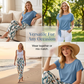 🌿👚👖 50% OFF Women’s Side-Tie Top & Patterned Pants Set ✨– Soft Breathable Blend, Adjustable Waist Definition & Botanical Print