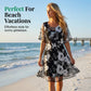 Women's Elegant Floral Print Chiffon Dress