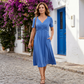 🏖️Summer Hot Sale 60% OFF🏝️👗Women’s V-Neck Short Sleeve Long Dress 🌸 Elegant Flowing Fit, Comfortable Fabric & Effortless Everyday Style