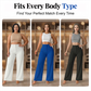 🔥Last Day Sale 60% OFF⏰🌿👖Ladies' Solid Wide Leg Trousers - Loose Fit | Side Pockets | Versatile Neutral Colours
