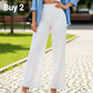 🔥Last Day Sale 60% OFF⏰🌿👖Ladies' Solid Wide Leg Trousers - Loose Fit | Side Pockets | Versatile Neutral Colours