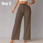🔥Last Day Sale 60% OFF⏰🌿👖Ladies' Solid Wide Leg Trousers - Loose Fit | Side Pockets | Versatile Neutral Colours