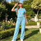🔥Last Day Sale 60% OFF⏰👕👖Women's Casual Short Sleeve Top & Wide Leg Pants Set✨