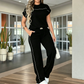 🔥Last Day Sale 60% OFF⏰👕👖Women's Casual Short Sleeve Top & Wide Leg Pants Set✨