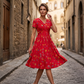 💃2026 Summer Hot Sale 50% OFF🌿👗Women's V-Neck Floral Print Dress with Twist Waist✨
