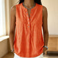 🏖️Summer Hot Sale 50% OFF🏝️👚Women's Casual Sleeveless Button-Front V-Neck Tank✨