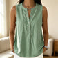 🏖️Summer Hot Sale 50% OFF🏝️👚Women's Casual Sleeveless Button-Front V-Neck Tank✨