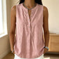 🏖️Summer Hot Sale 50% OFF🏝️👚Women's Casual Sleeveless Button-Front V-Neck Tank✨