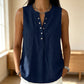🏖️Summer Hot Sale 50% OFF🏝️👚Women's Casual Sleeveless Button-Front V-Neck Tank✨