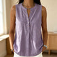 🏖️Summer Hot Sale 50% OFF🏝️👚Women's Casual Sleeveless Button-Front V-Neck Tank✨