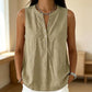 🏖️Summer Hot Sale 50% OFF🏝️👚Women's Casual Sleeveless Button-Front V-Neck Tank✨
