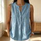 🏖️Summer Hot Sale 50% OFF🏝️👚Women's Casual Sleeveless Button-Front V-Neck Tank✨