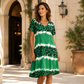 🏖️Summer Hot Sale 50% OFF🏝️🐆👗Women's Leopard Print V-Neck Midi Dress✨