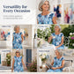 Women's Loose Floral Print Tunic Dress with Pockets