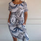 🏖️Summer Hot Sale 60% OFF🏝️🌸🌿Women's Botanical Print Round Neck Dress✨