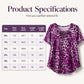 Women's Short Sleeve Leopard Lace-Up Loose Top