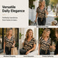 🌷2026 Summer Sale 50% OFF☀️👚Women's V-Neck Tie-Front Zebra Print T-Shirt✨