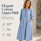 🏖️Summer Hot Sale 50% OFF🏝️👗Women’s Oversized A-Line Midi Dress with Pockets✨