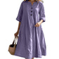 🏖️Summer Hot Sale 50% OFF🏝️👗Women’s Oversized A-Line Midi Dress with Pockets✨