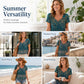 🏖️Summer Hot Sale 50% OFF🏝️👚Women's Paisley Print V-Neck Short Sleeve Top✨