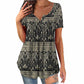 🏖️Summer Hot Sale 50% OFF🏝️👚Women's Paisley Print V-Neck Short Sleeve Top✨